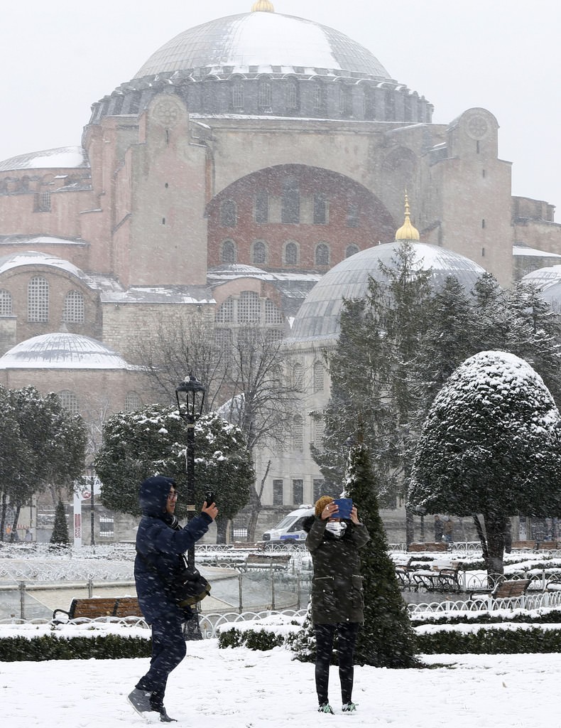 İstanbul'dan kar manzaraları